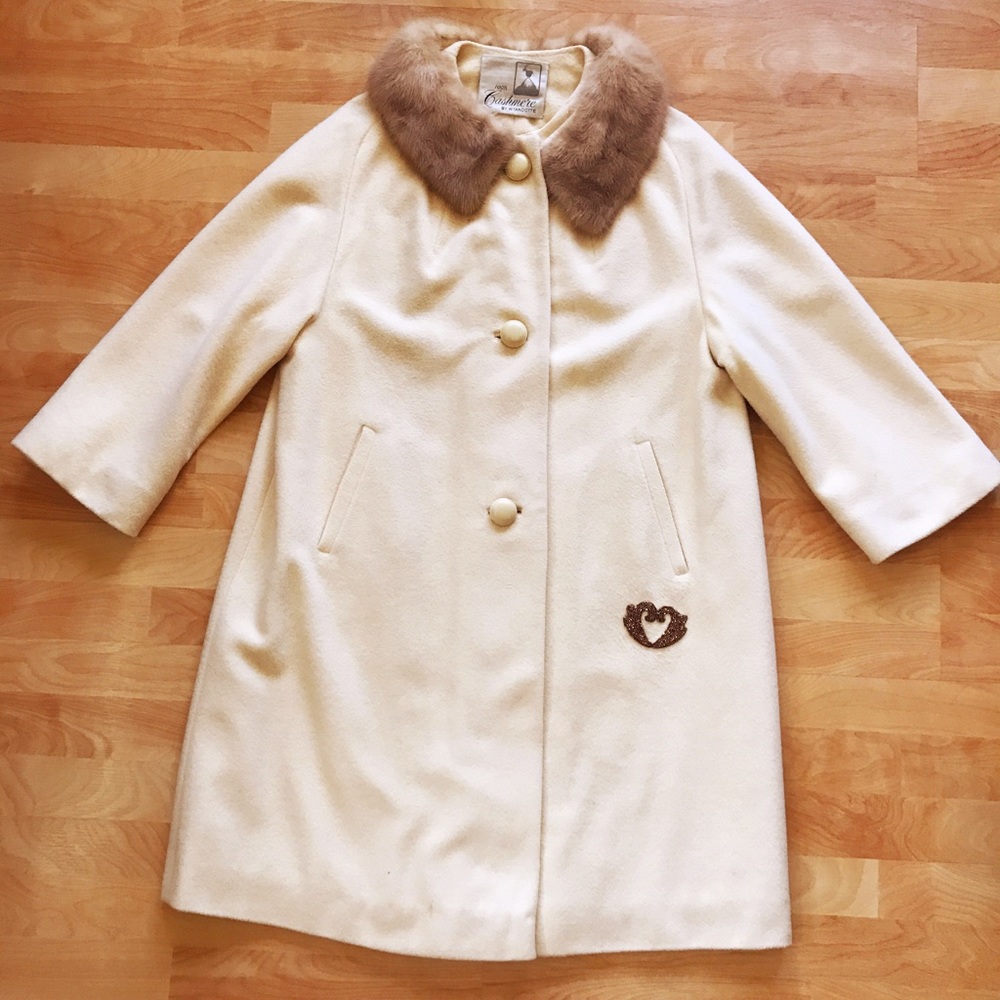 Vintage 1950's Swing Mink Cashmere Coat - Picture 2 of 9